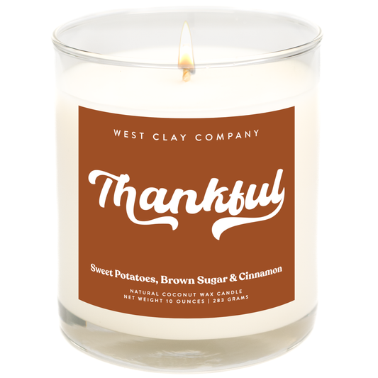 Thankful Candle - Thanksgiving Sweet Potato Scented Candles: Gift Box