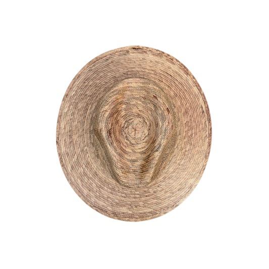 Palm Leaf Wide Brim Toasted Lacquer Hat: Medium (56-57cm) / Rancher