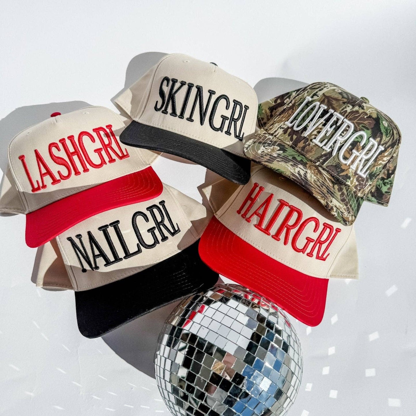 SPRAYTANGRL - Trucker Hat: Black and Cream