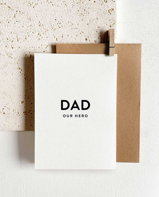 UNIQUE LOVE Design - Grußkarte - Dad, our hero