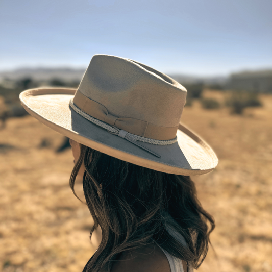 The Modern Cactus Co - Brooke Vegan Pencil Curl Stiff Brim Fedora Hat W Accessories